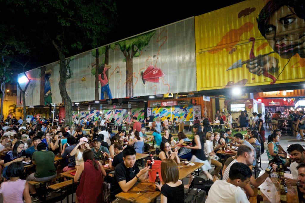 timbre+ food centre with patrons enjoying music 