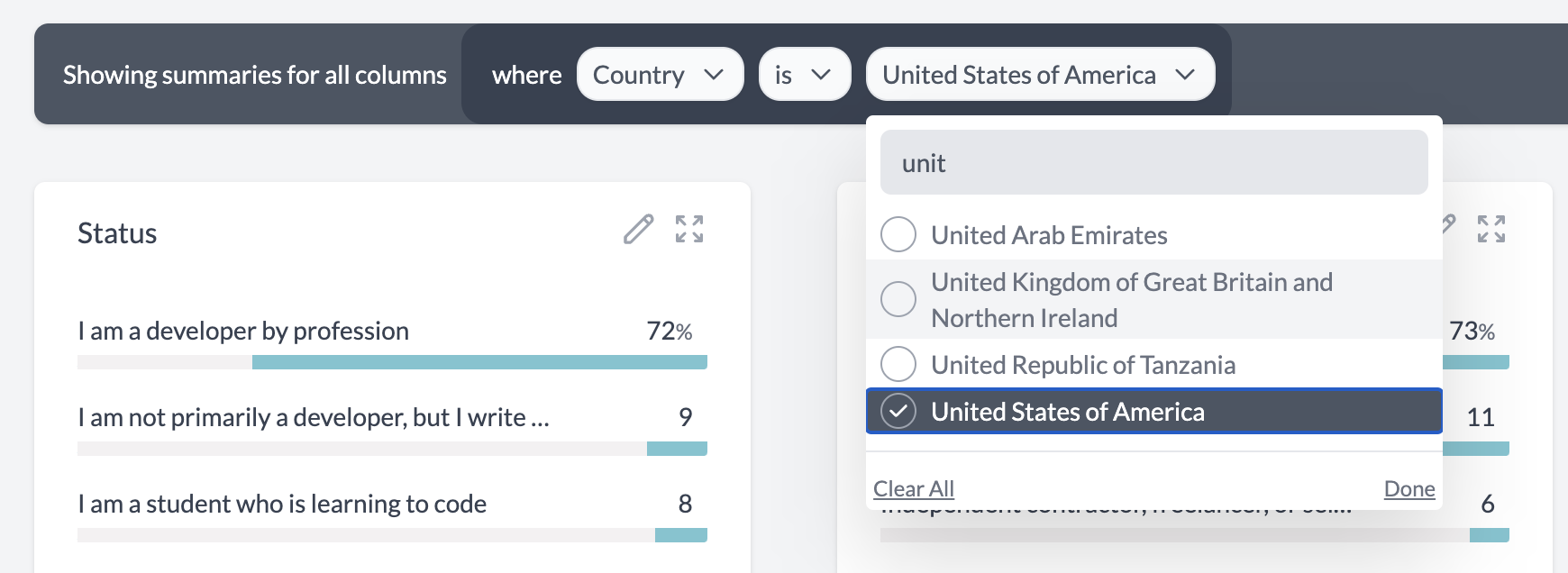 AddMaple filter by country
