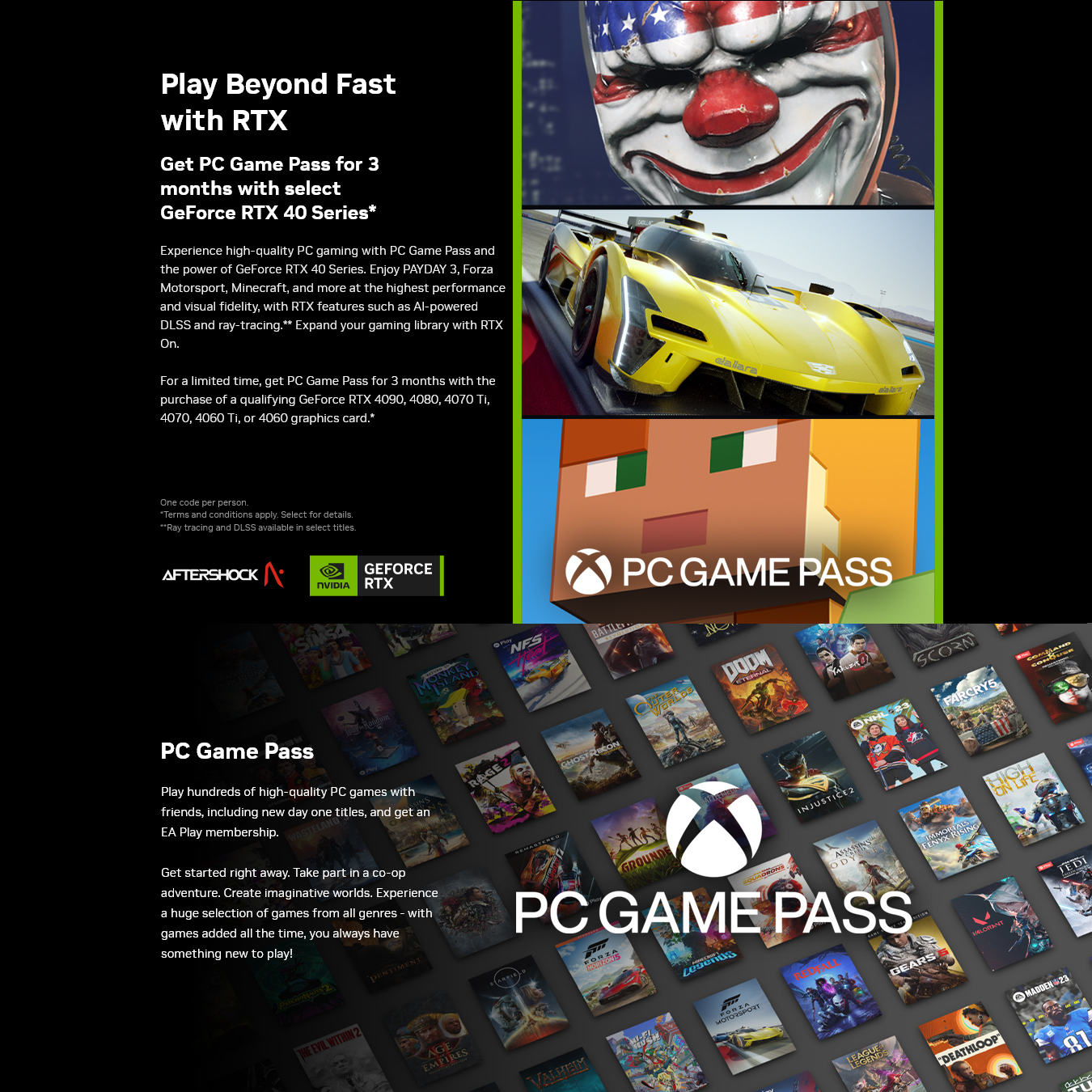 PC Game Pass with GeForce RTX 40 Series