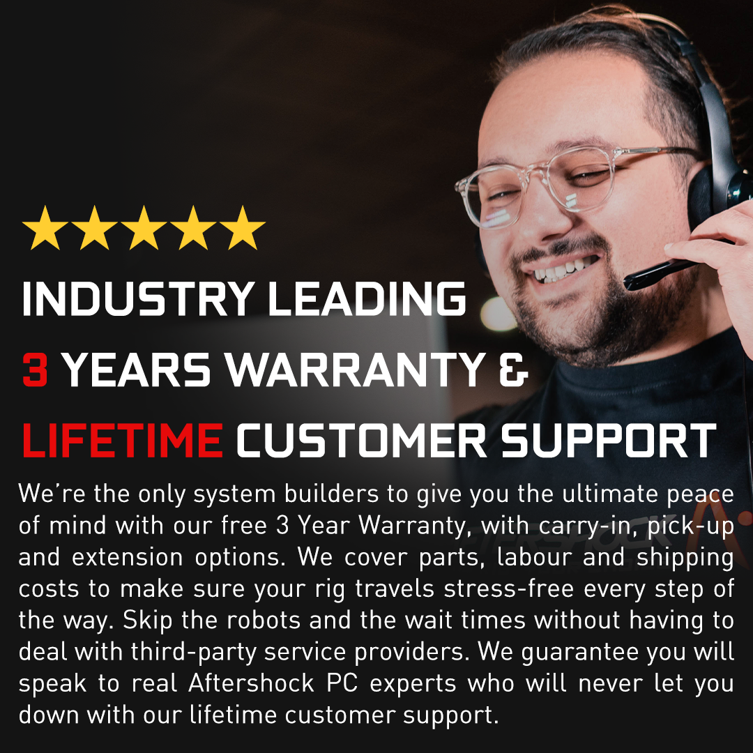 Industry leading 3 year warranty