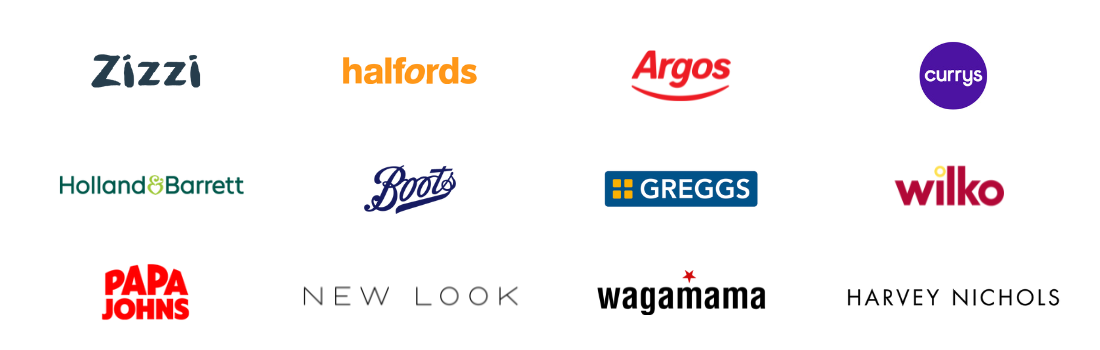 Airtime Rewards retailers: Boots, Greggs, Wilko, New Look, Currys, Halfords, wagamama 
