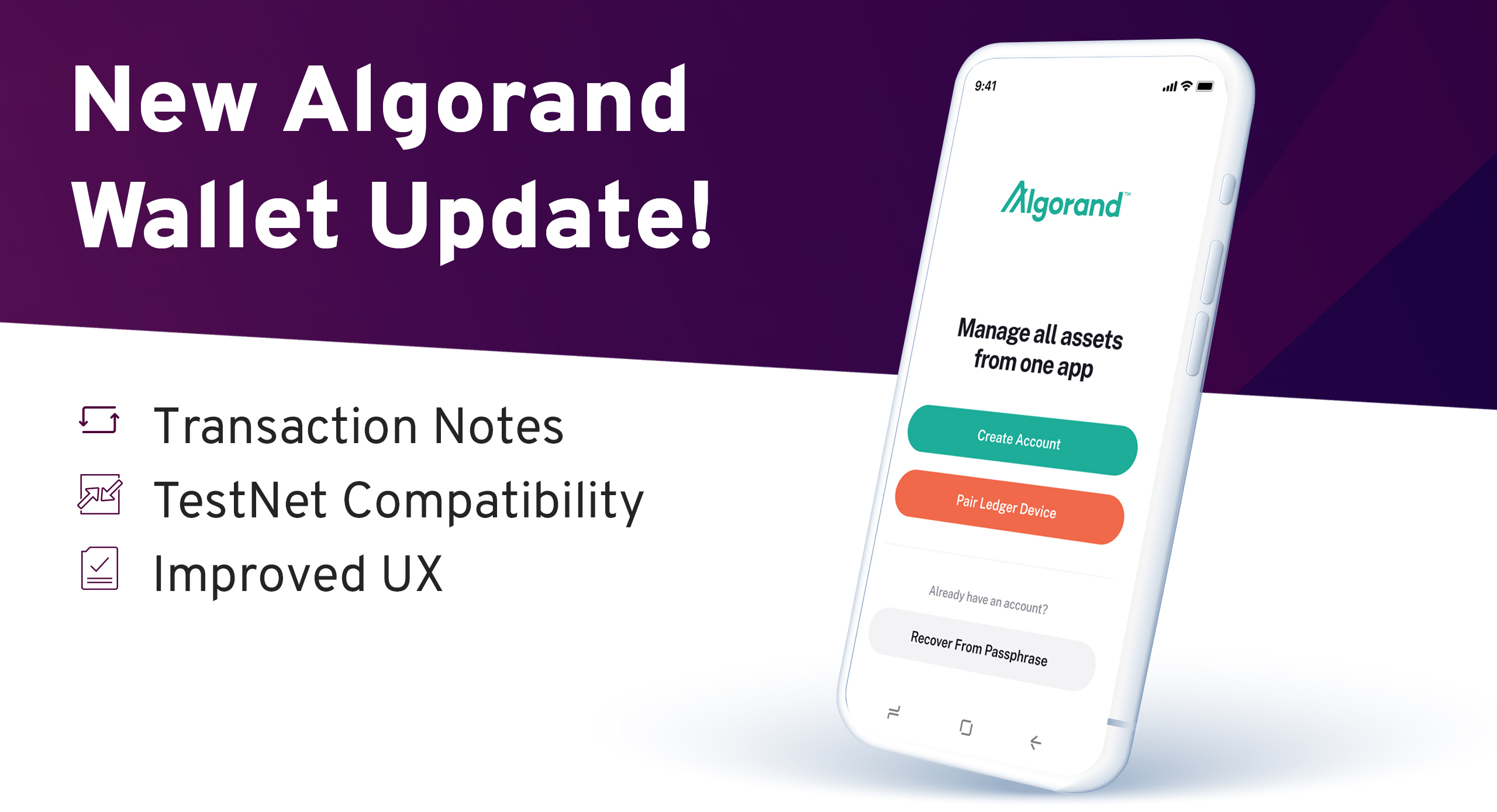 Introducing The Newly Designed Algorand Wallet Algorand Technologies 2028