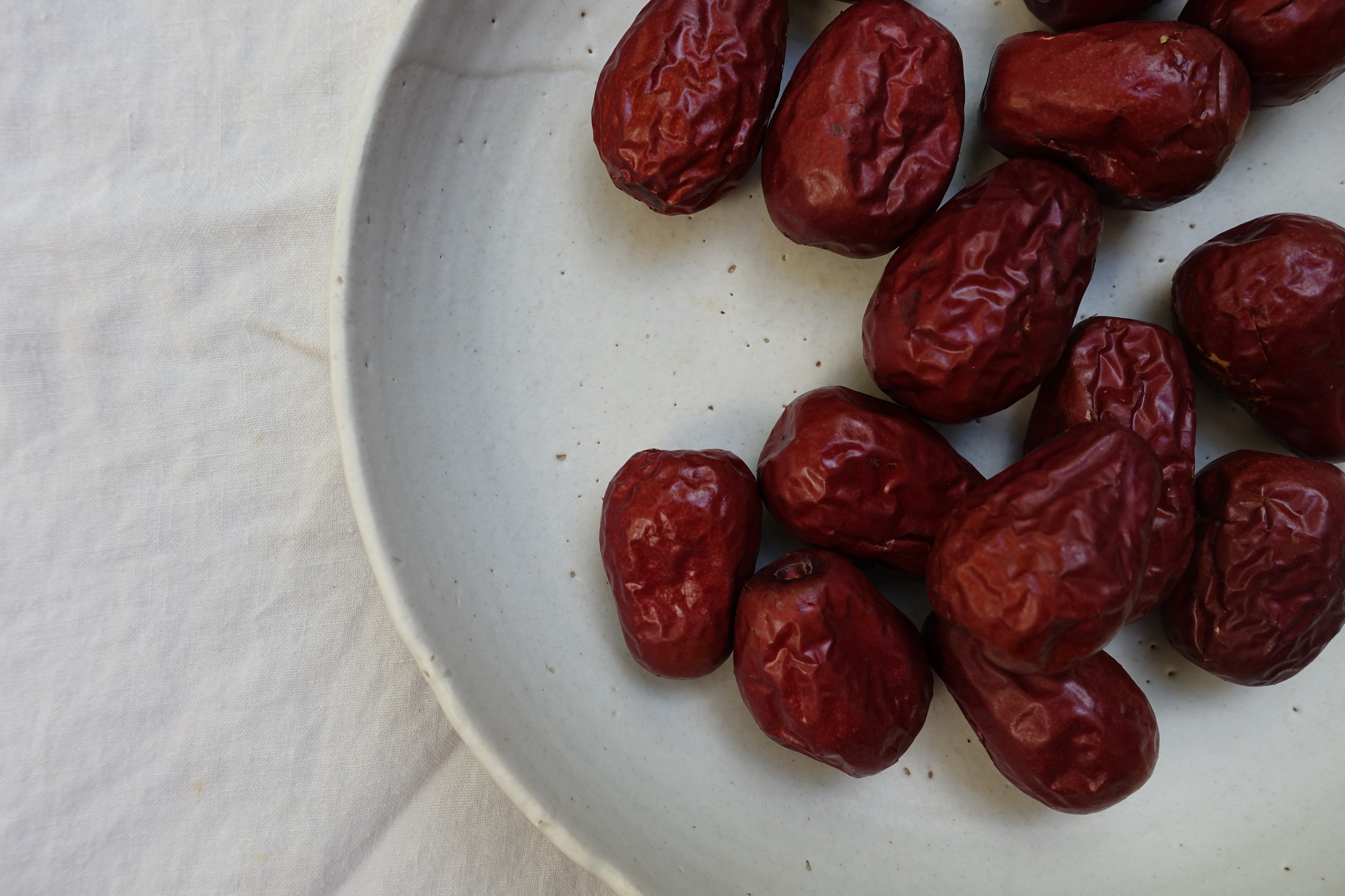 dates on a white plate