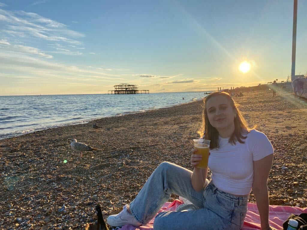 Lucy on the beach 