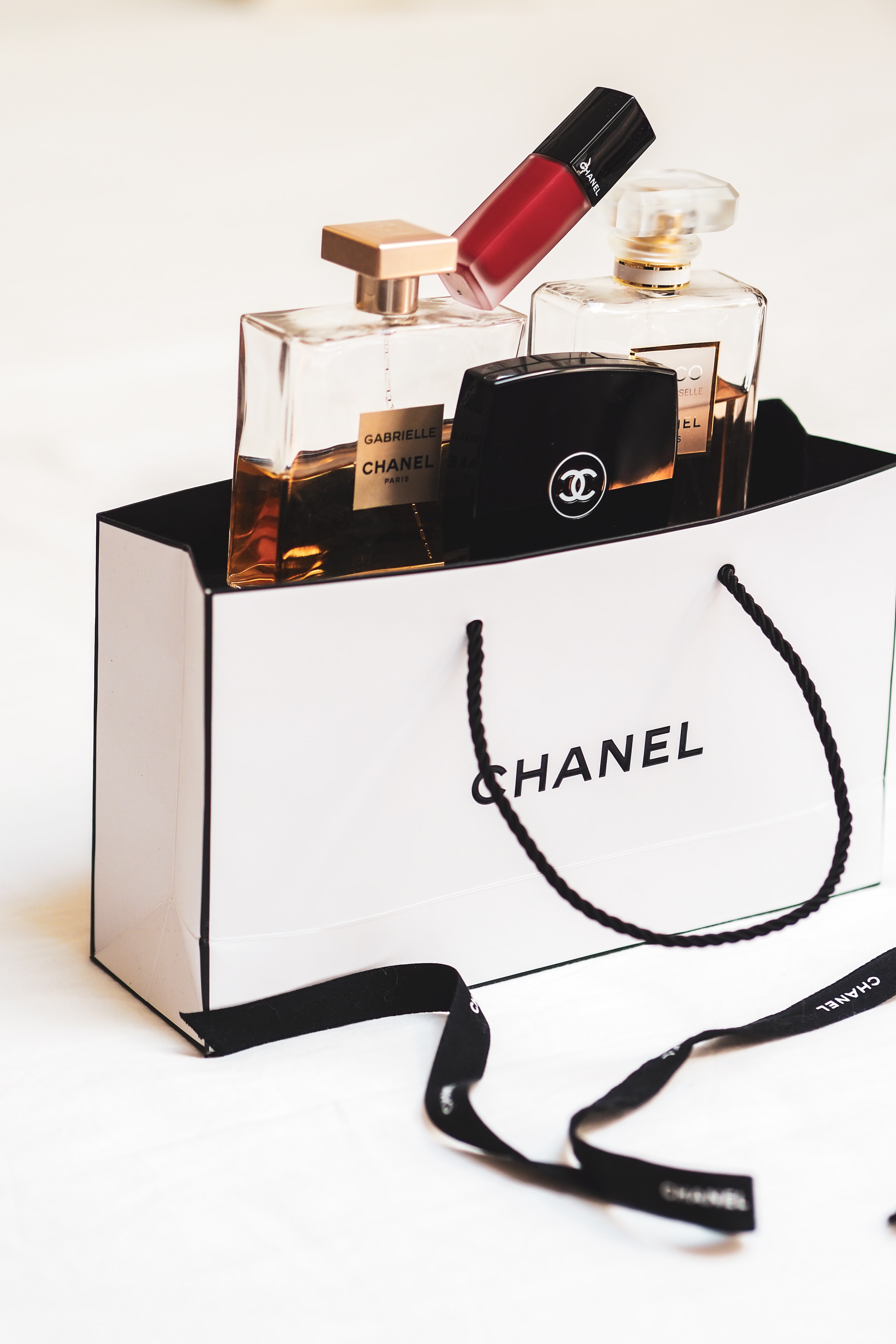 chanel perfumes in bag