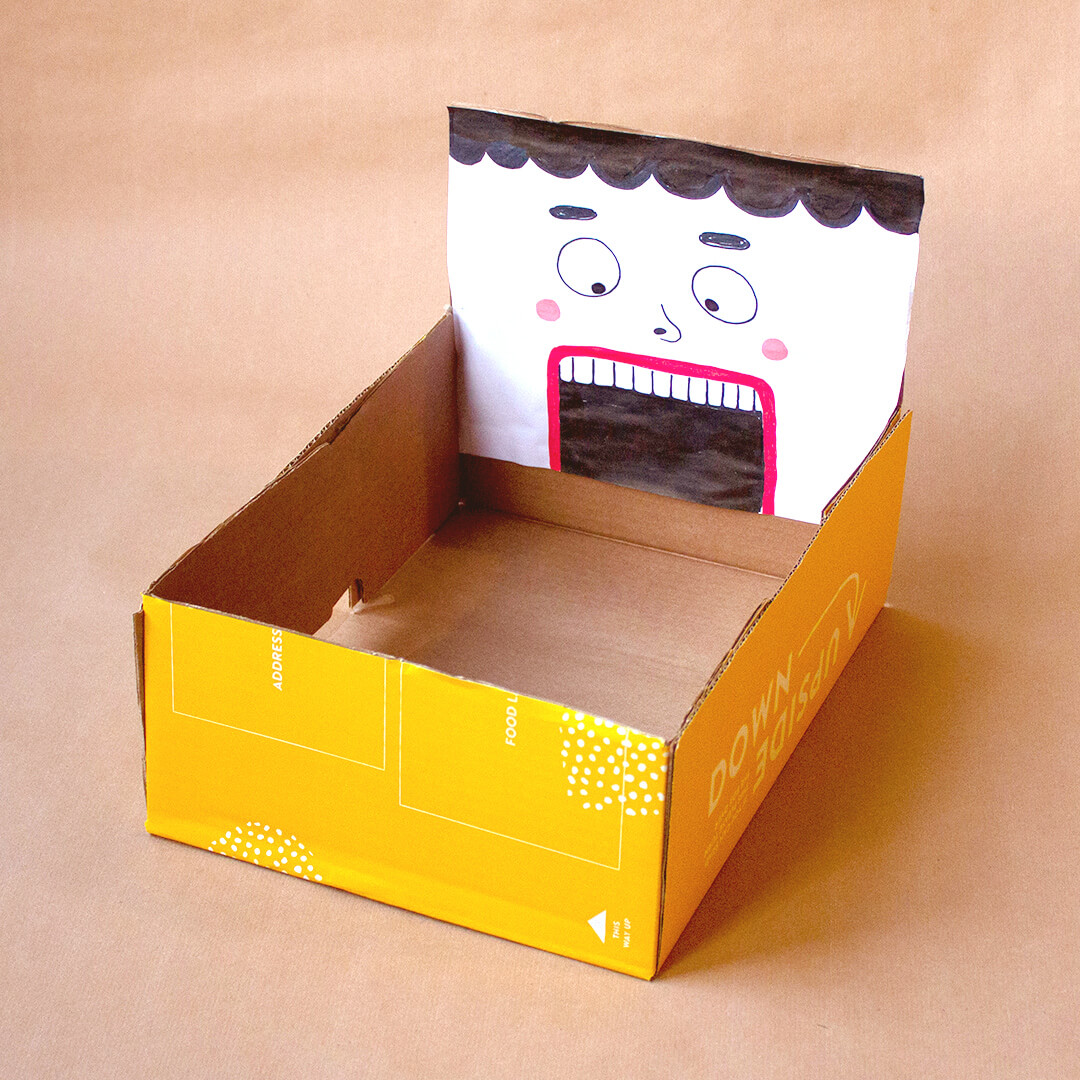 box with face