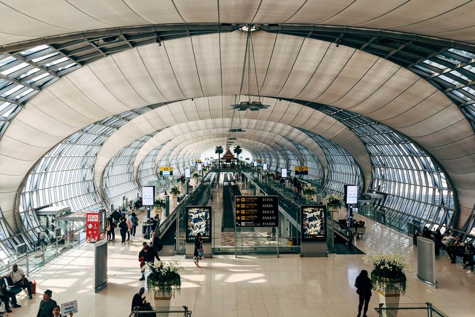 busy airport terminal