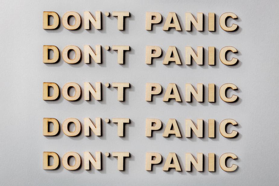 don't panic text image