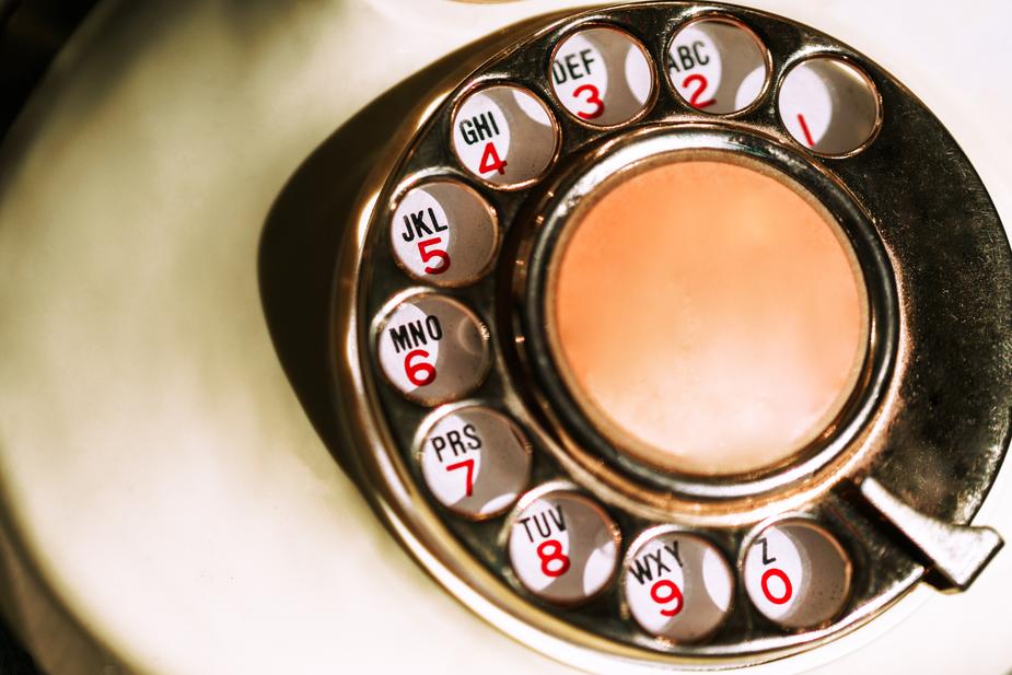 rotary telephone close-up