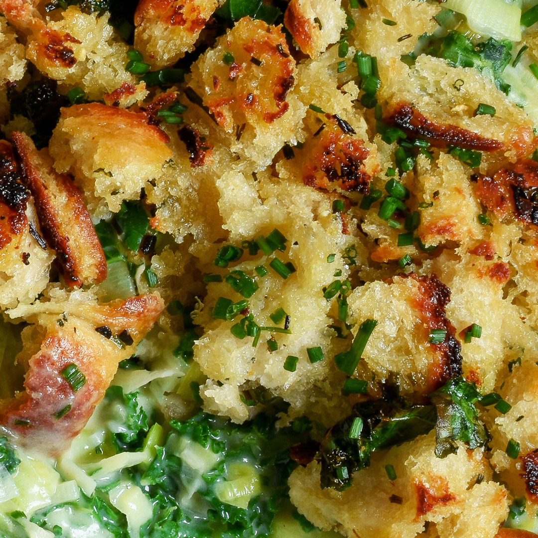 kale and leek bake