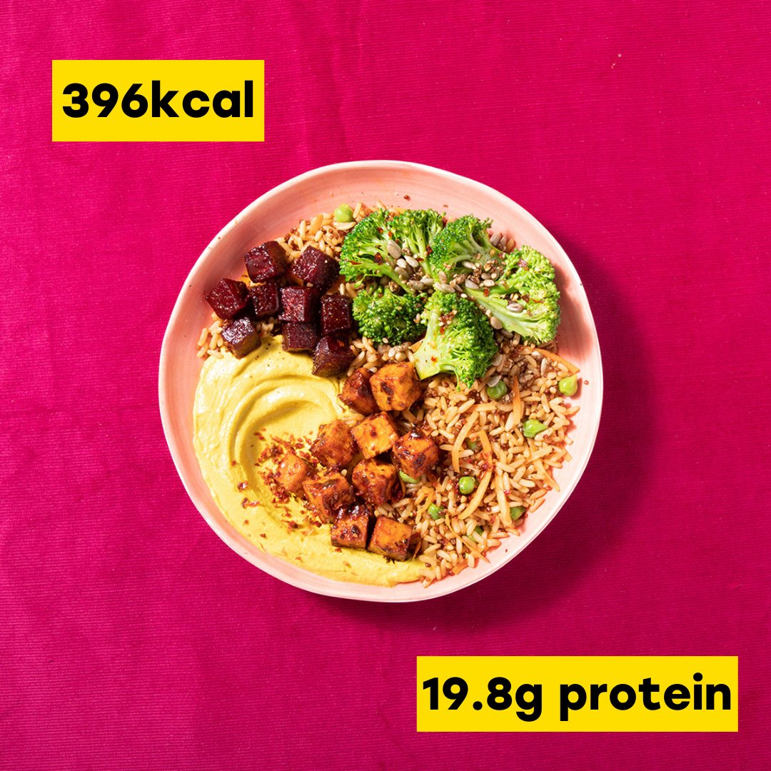 rainbow nourish bowl - 396kcal, 19.8g protein