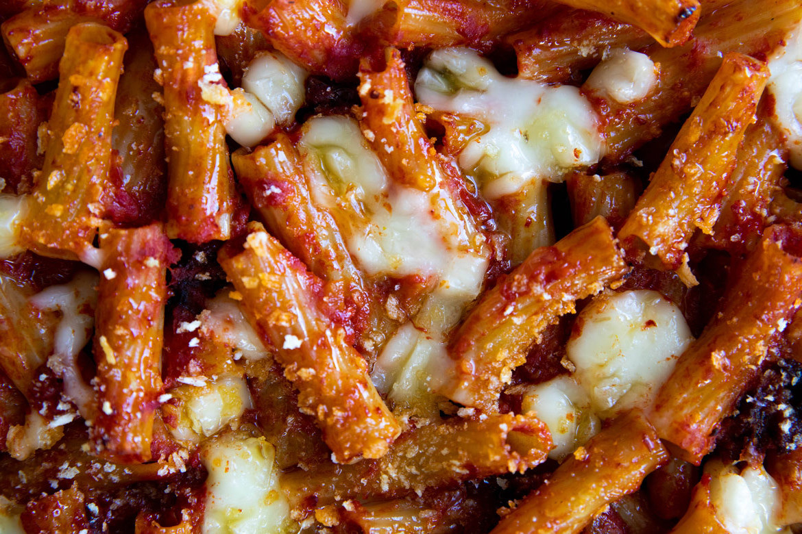 Cheesy, tomato pasta