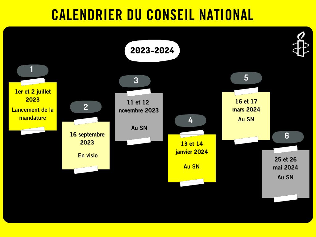 Calendrier du Conseil national 2023-2024