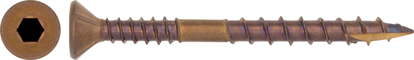 Stainless Bronze Coloured Wide Board Decking Screw