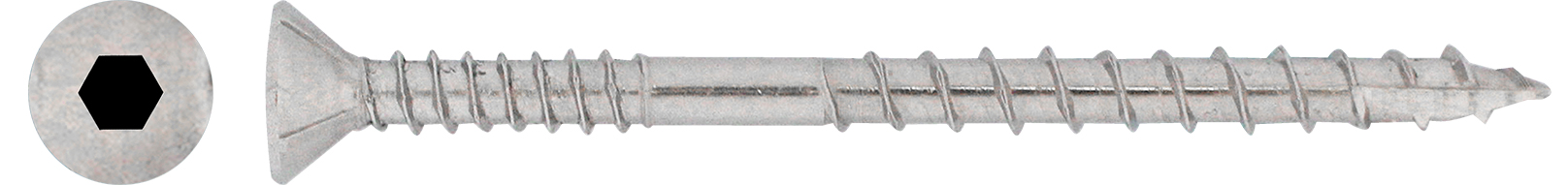 Stainless Wide Board Decking Screw Socket Drive