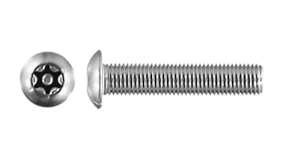 Stainless 6 Lobe with Pin Button Head Machine Screw