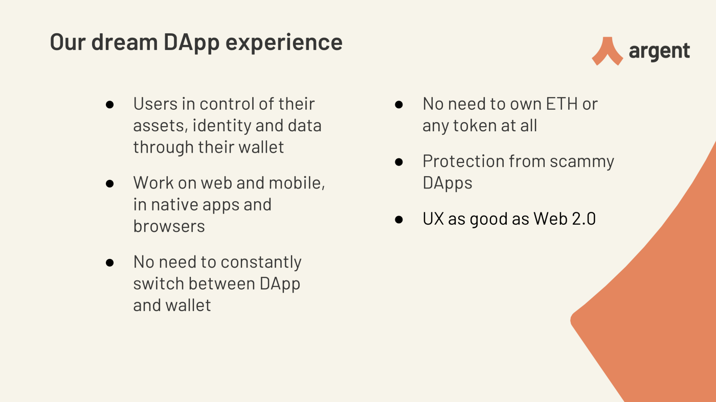 Our dream DApp experience