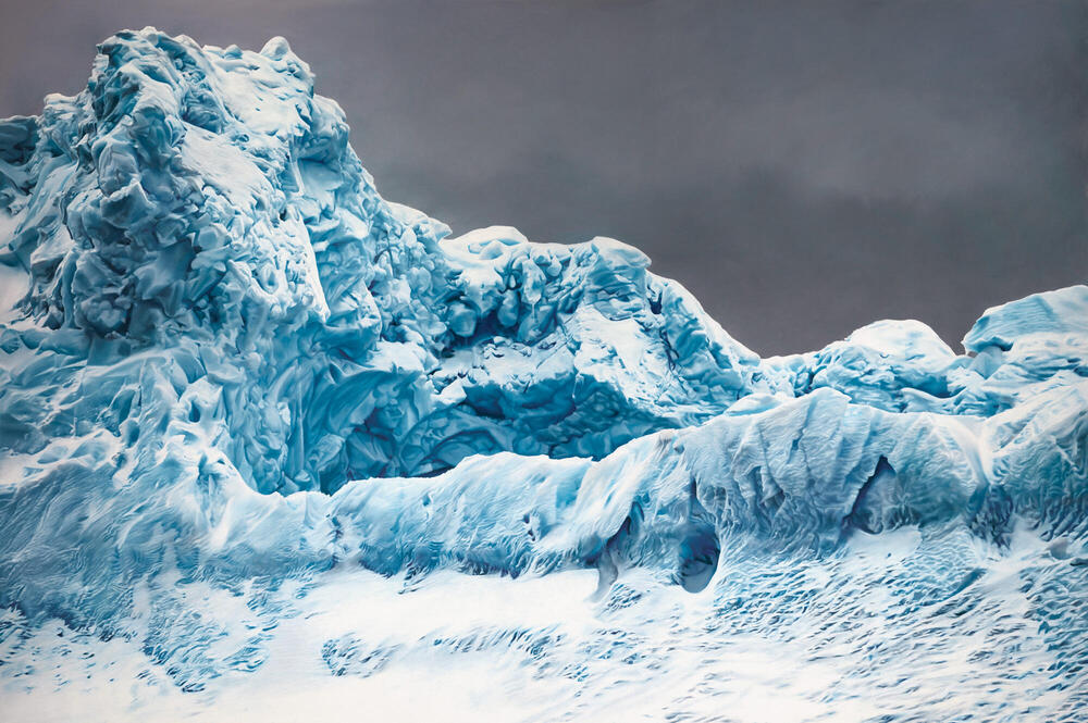 WHALE BAY, ANTARCTICA NO. 1 Soft pastel on paper, 60" X 90", 2016. Courtesy of the artist Zaria Forman.