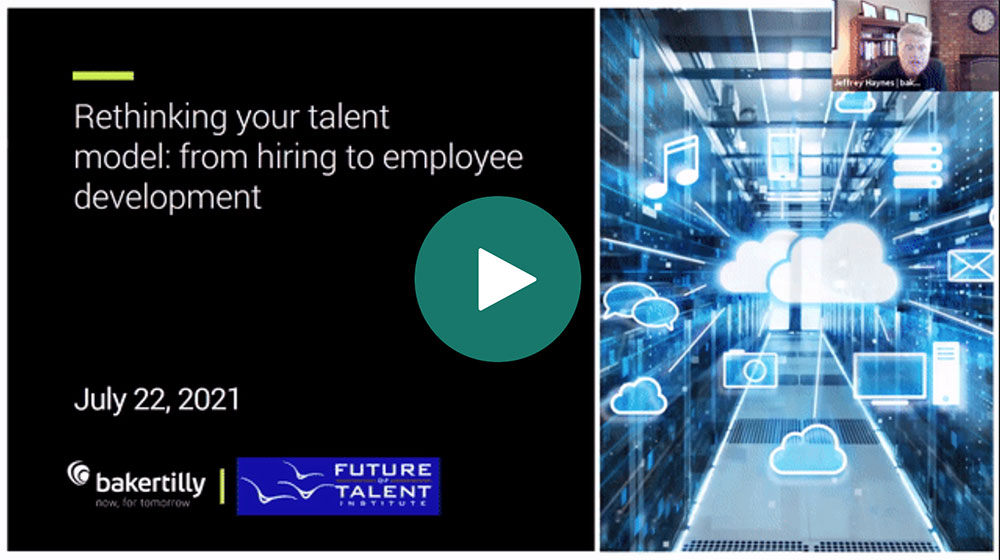 Play recording: Rethinking your talent model: from hiring to employee development webinar