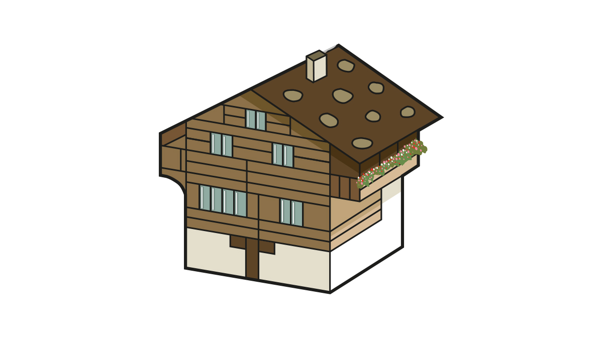 Icon Museumsplan Nr. 721 Wohnhaus aus Erstfeld UR