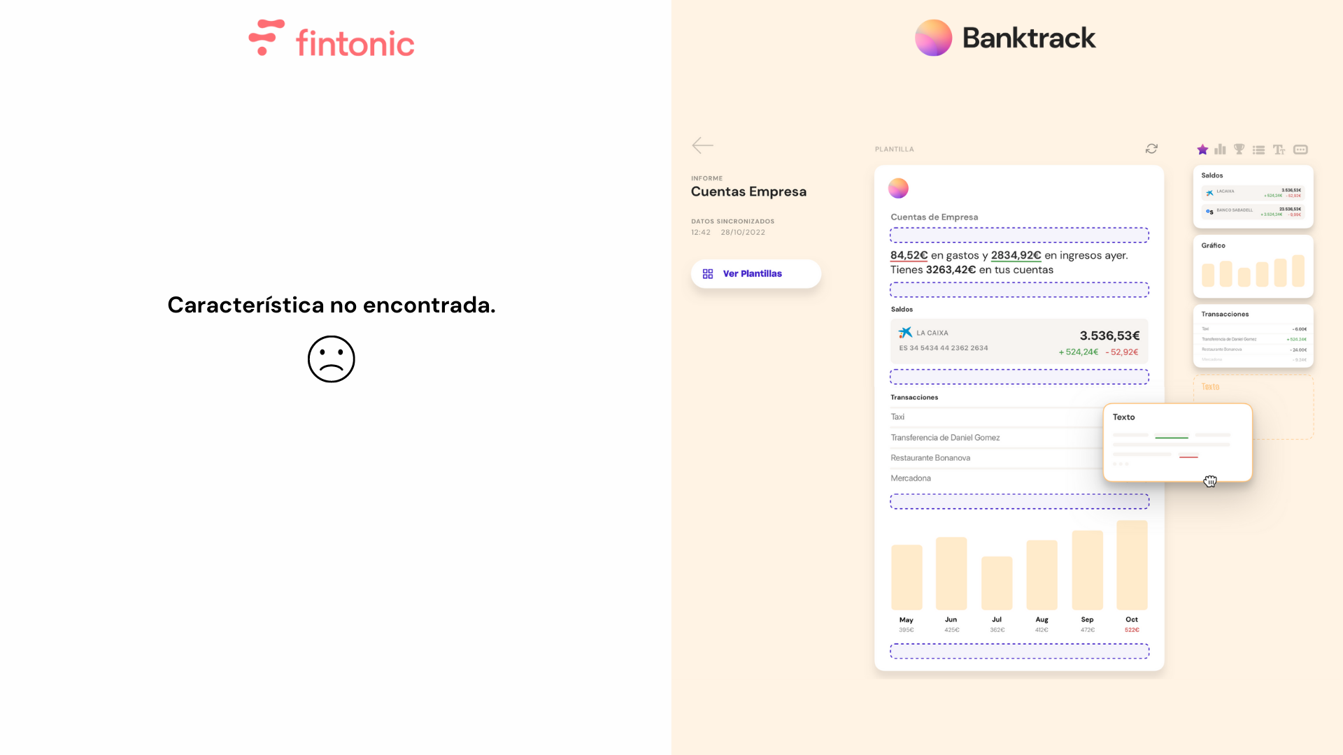 Captura de pantalla sobre la forma de editar informes bancarios en banktrack la mejor alternativa a fintonic
