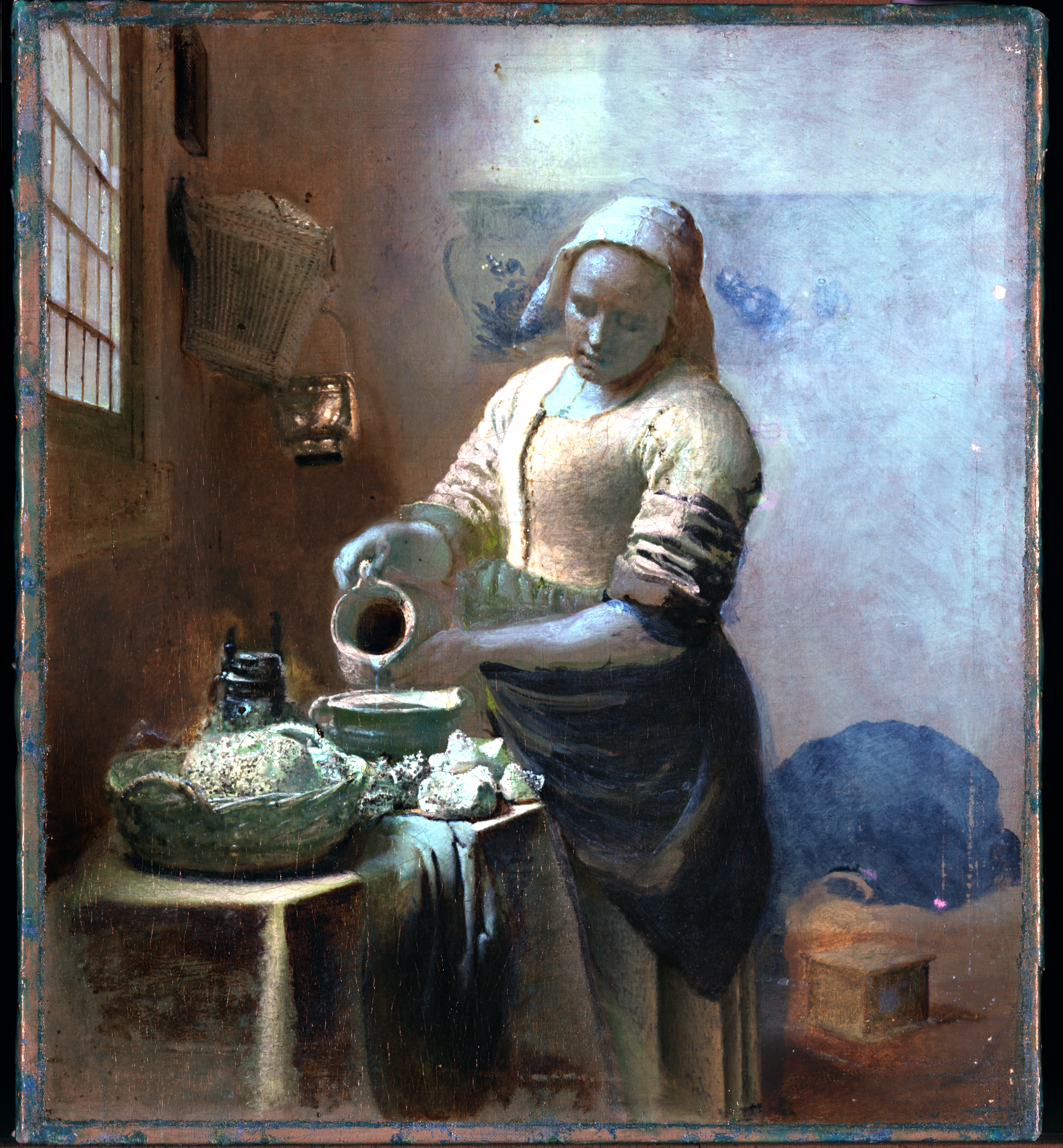 Quadro la lattaia di Vermeer su tela, riproduzione d'autore