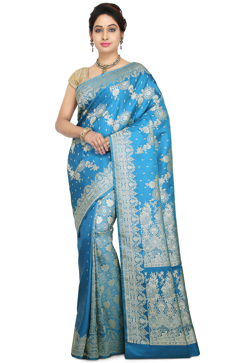 wedding skyblue banarasi