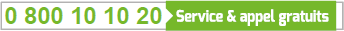 SIB numéro vert 0800101020 (service et appel gratuits)