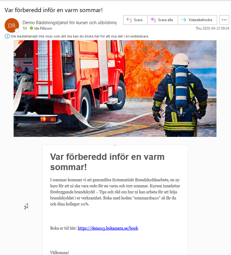 Skicka erbjudanden till dina kunder online med BokaMera Nyhetsbrev