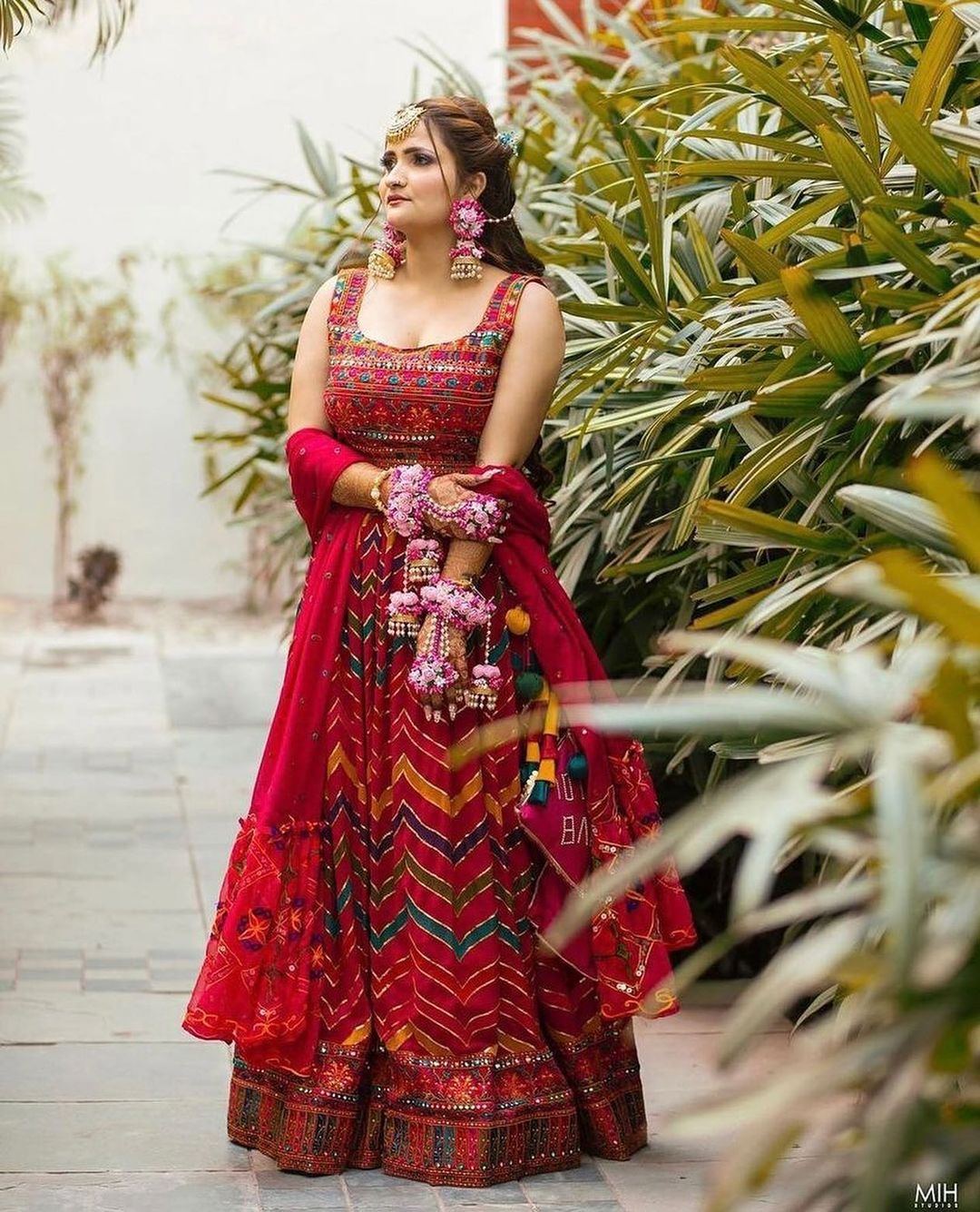 multicoloured lehenga
