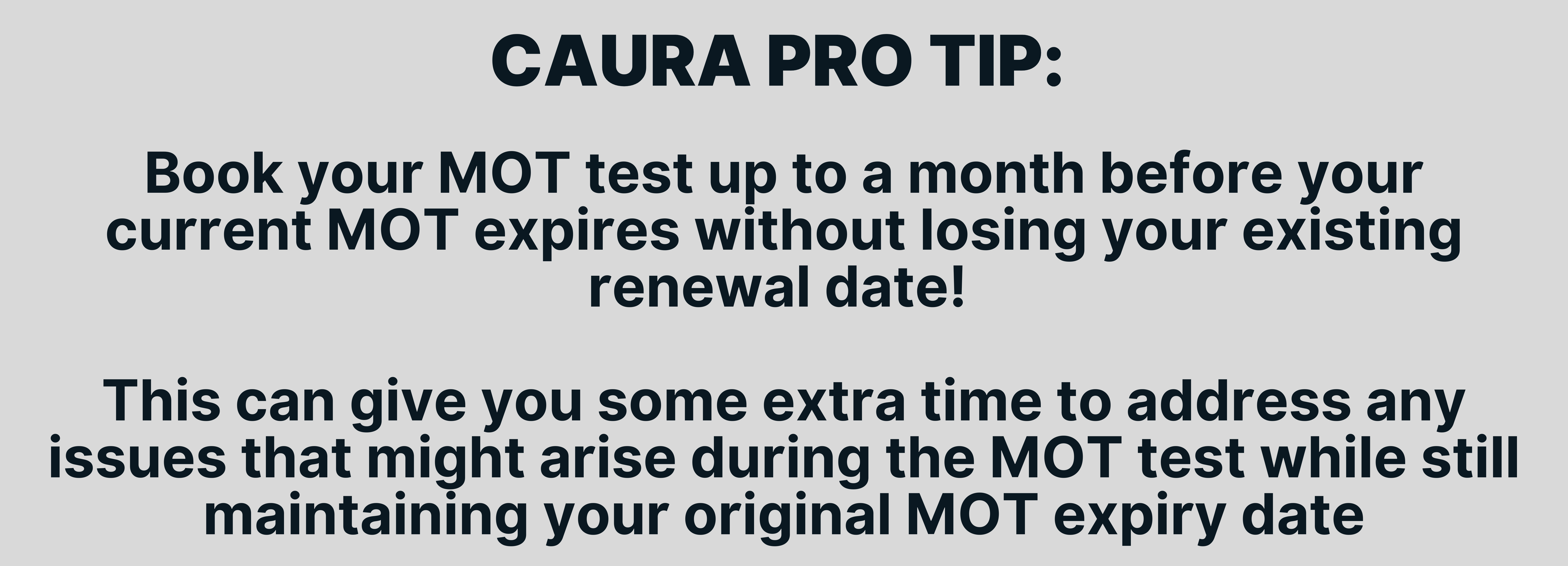 Can you drive without an MOT | Caura
