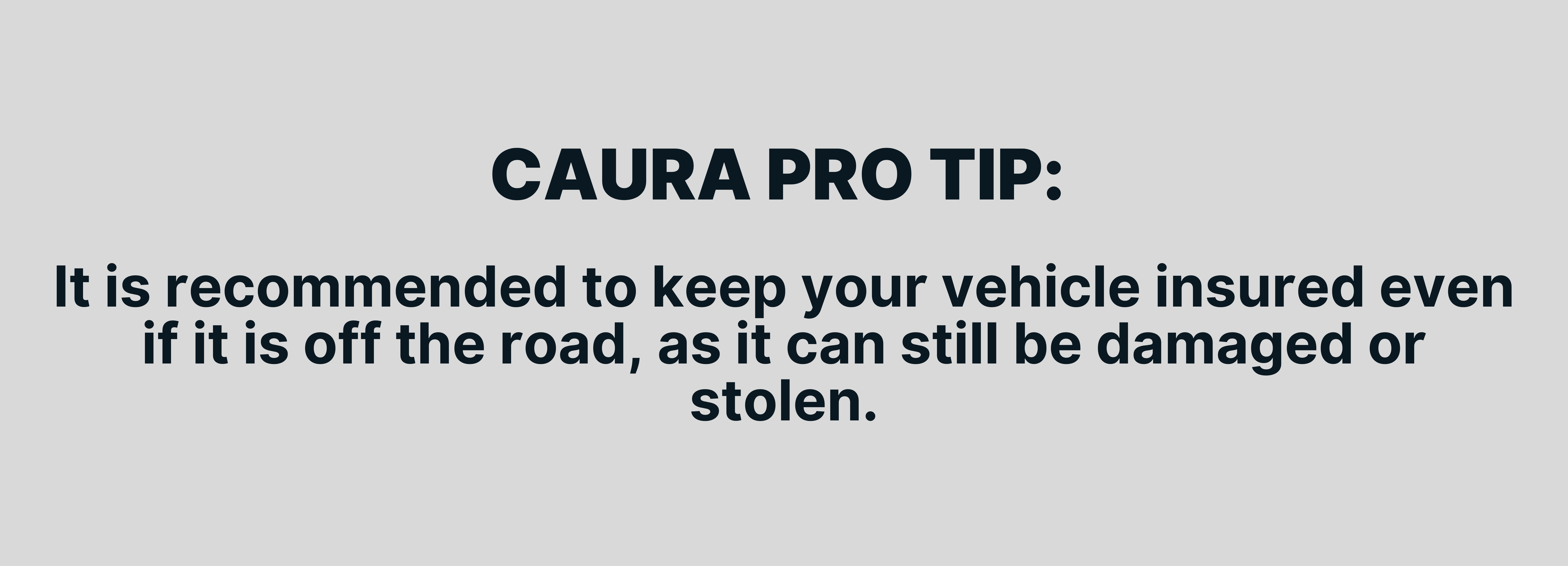When and how to SORN your car Caura