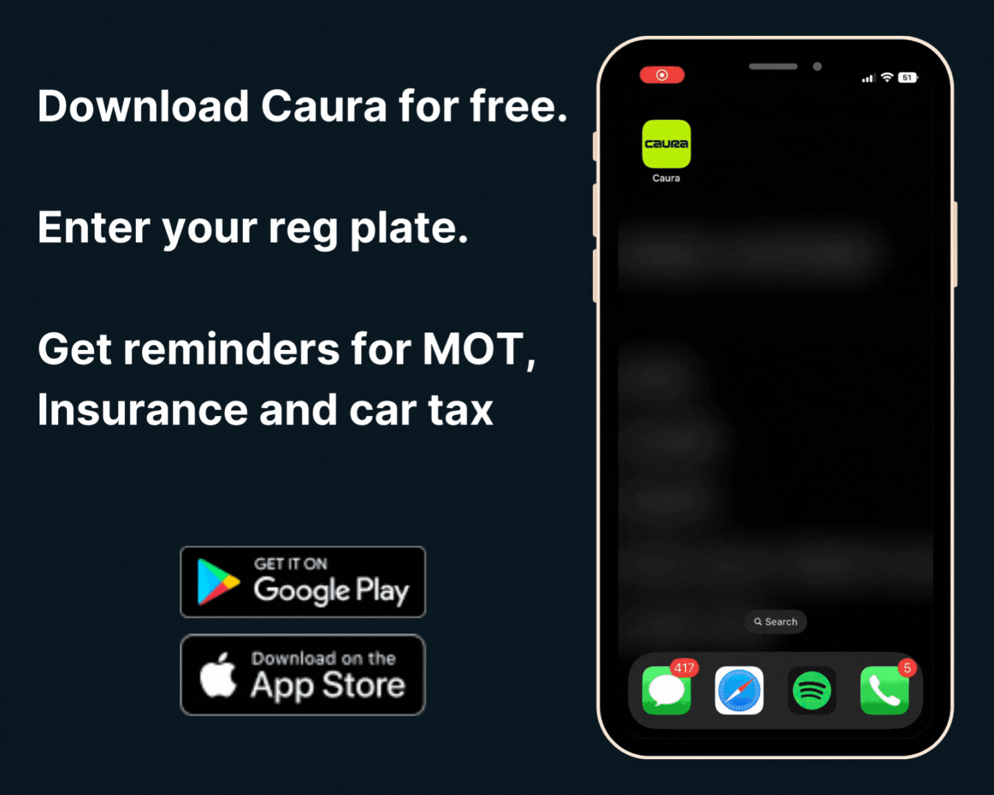 Video showing how to add your car to the Caura app and then how to check when MOT is due and MOT history