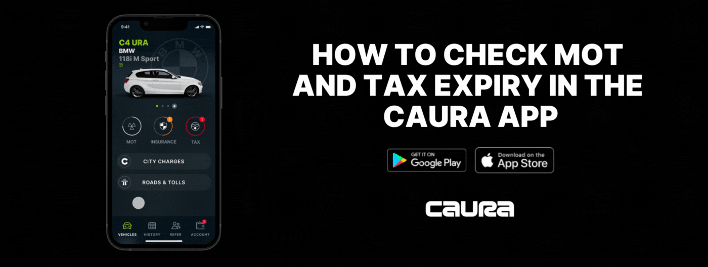 video showing how you can check tax and MOT in Caura