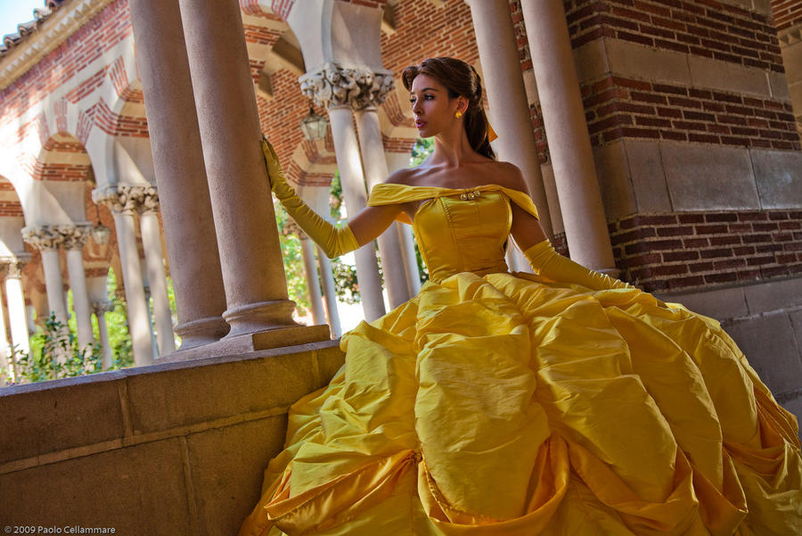 belle beauty and the beast cosplay photo. gown for sale. used dress for sale