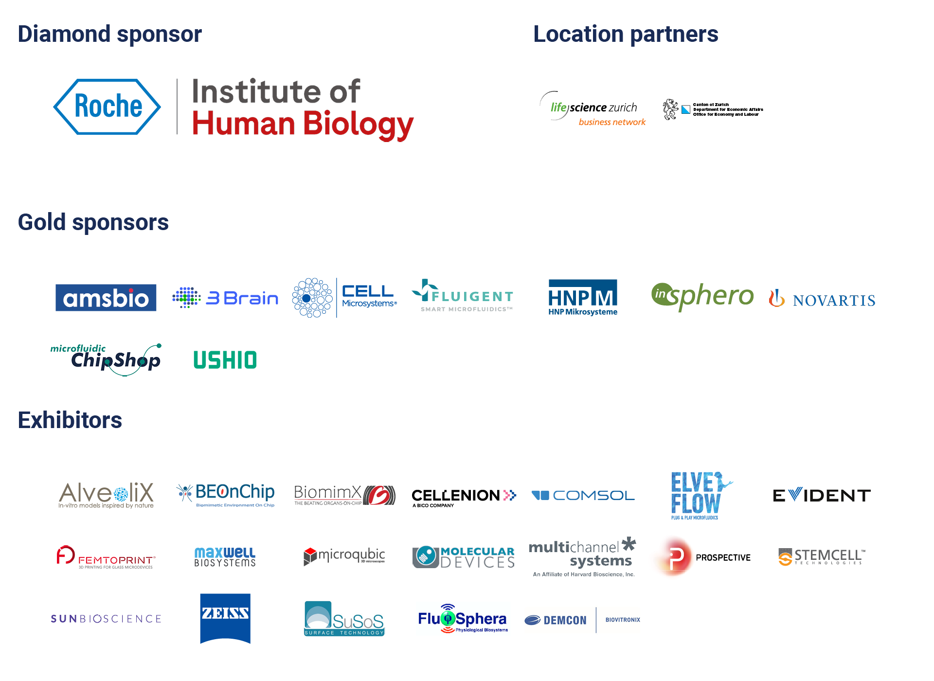 Sponsor list of the Next-Gen OOC workshop 2023