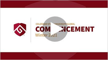 commencement video thumbnail with play button