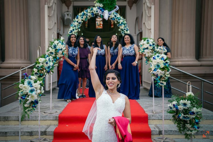 Indian wedding garter toss.