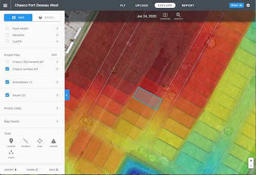 Users can now upload DXF and LandXML design surfaces into DroneDeploy.