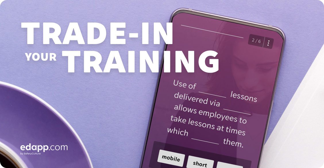 Trade-in your training