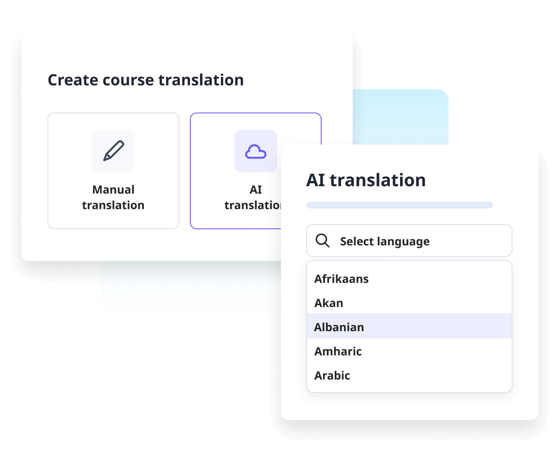 Translate your courses automatically with AI