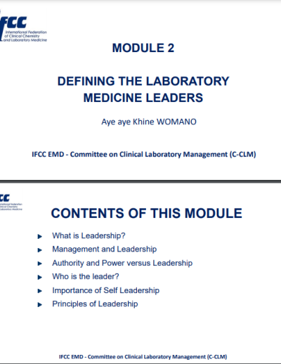 Leadership training materials - IFCC Leadership Training