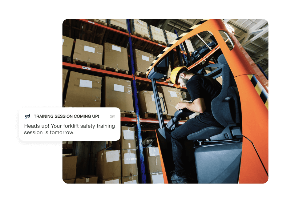 Forklift safety notification