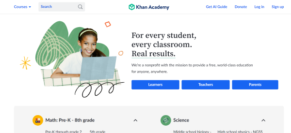 Online Learning App - Khan Academy
