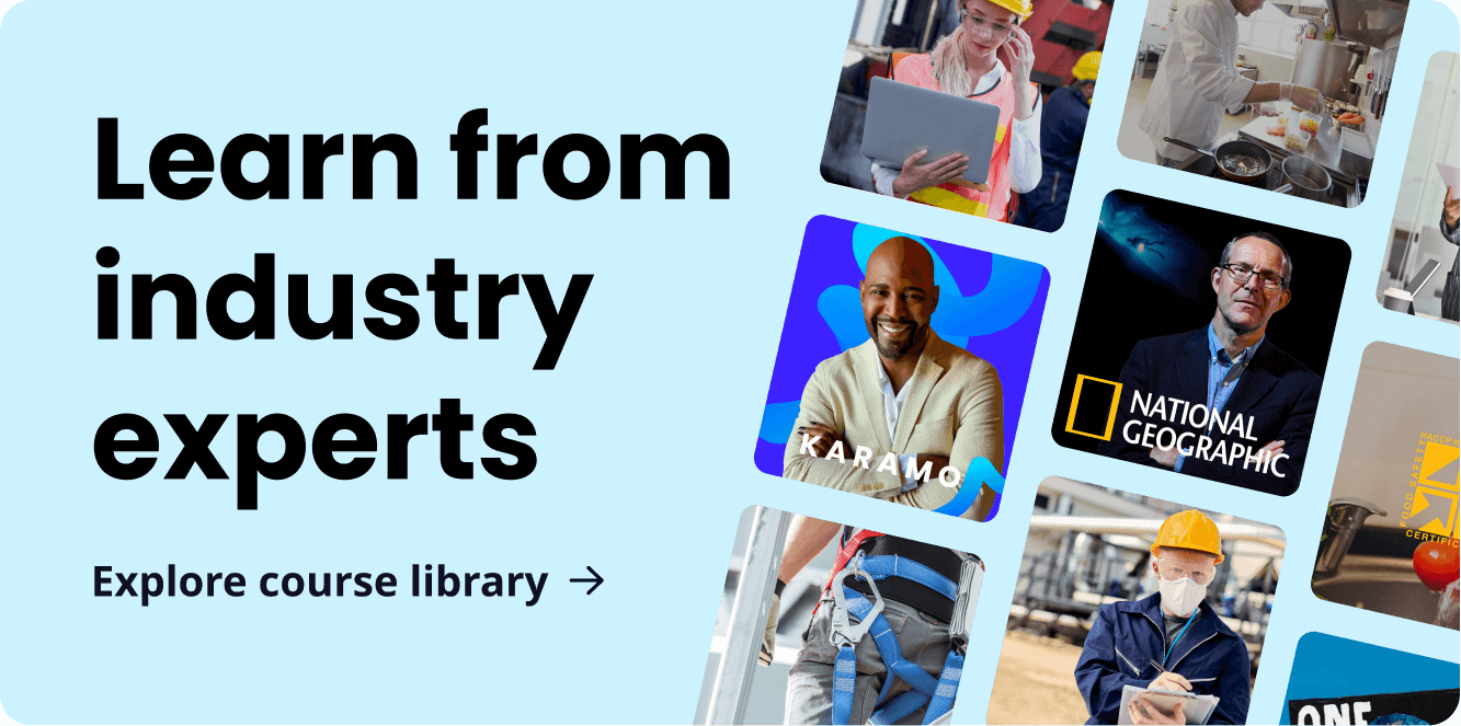 Learn from industry experts. Explore course library