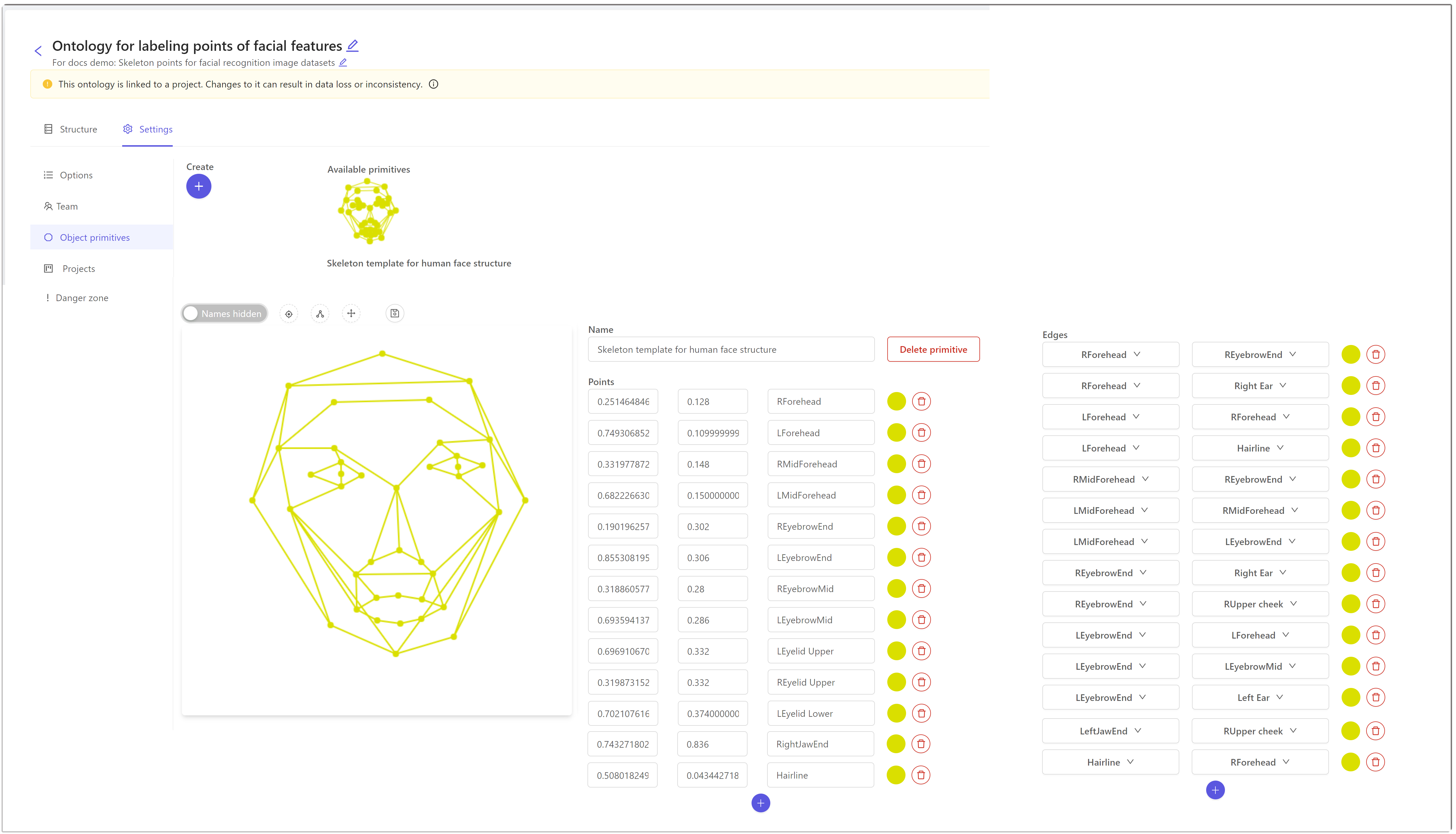 Primitive (Keypoint or Skelenton) Annotation in Encord Annotate