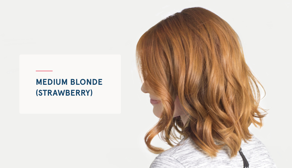 Medium blonde strawberry hair color