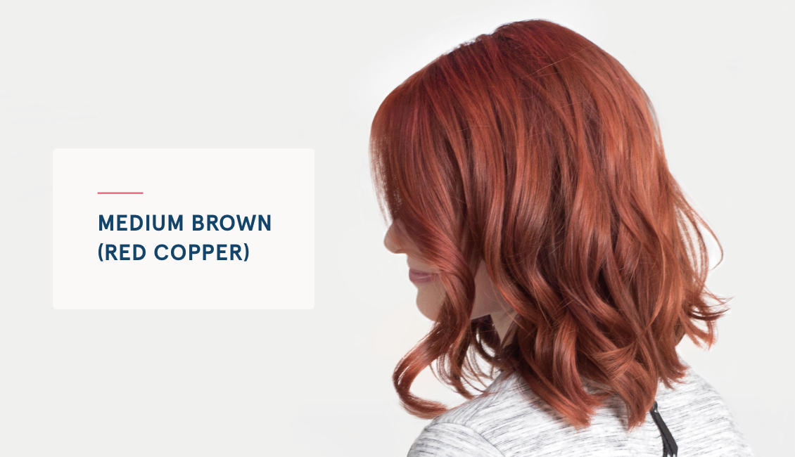 Medium brown red copper hair color