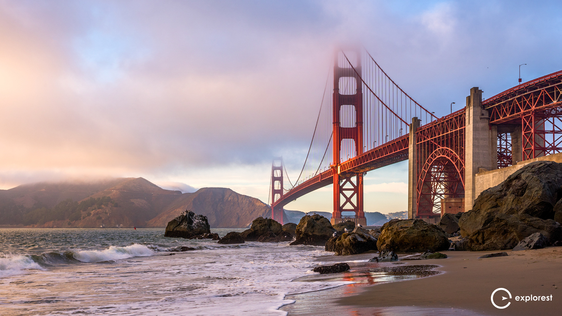 Marshall's Beach view of Golden Gate Bridge