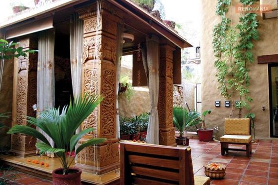 outdoor bengali mandir design
